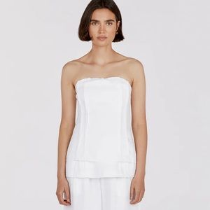 DISSH Dulce White Linen Top